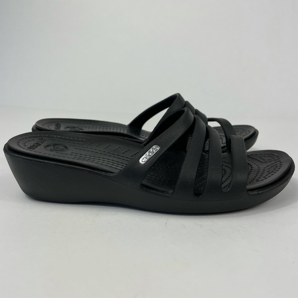 SOLD CROCS Rhonda Wedge Sandals Size 8 - Picture 6 of 9